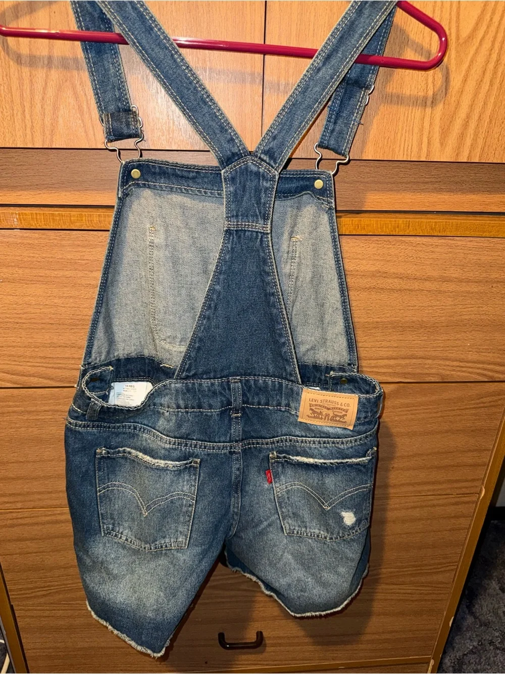 Levi's Denim Overalls Shorts kids Size 16